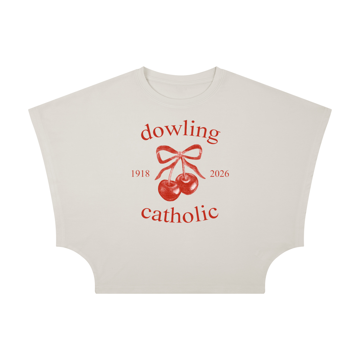 Women's Cropped Dolman "Cherry" T-Shirt
