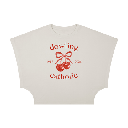 Women's Cropped Dolman "Cherry" T-Shirt
